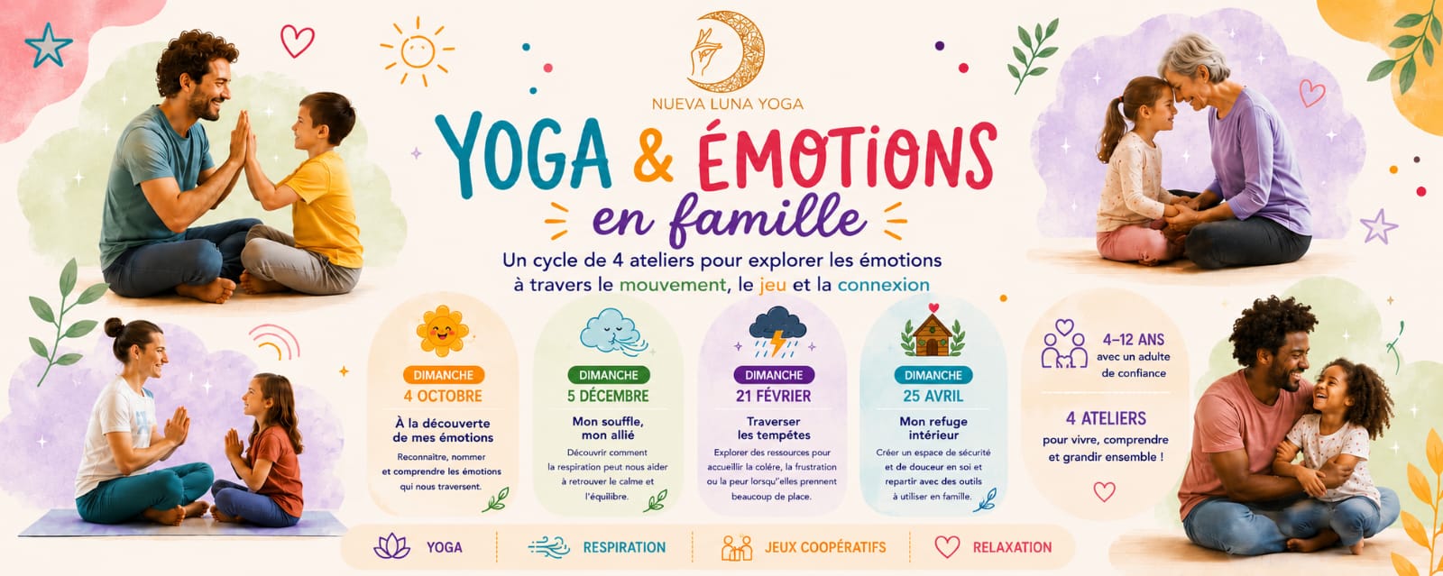 Atelier de yoga parents enfants avec Jenni & Chloé